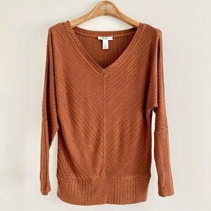 White House Black Market Cozy Fall Long Sleeve Top Size XS